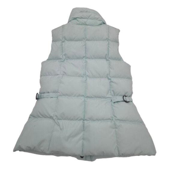 Eddie Bauer Goose Down Puffer Vest Light Blue Jacket Women's Size Small - Picture 10 of 13